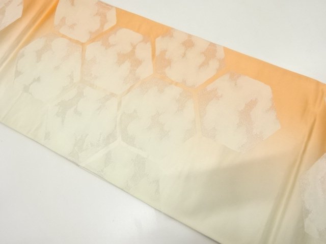 JAPANESE KIMONO / ANTIQUE FUKURO OBI / SILK / WOVEN KIKKO & CLOUD