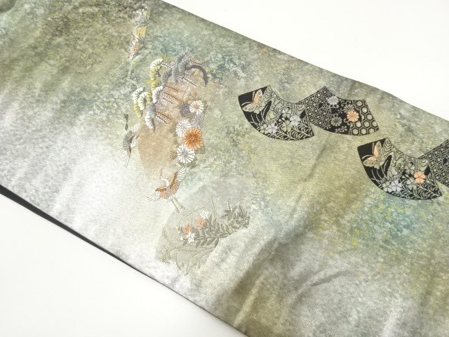 JAPANESE NAGOYA OBI / WOVEN JIGAMI PATTERN