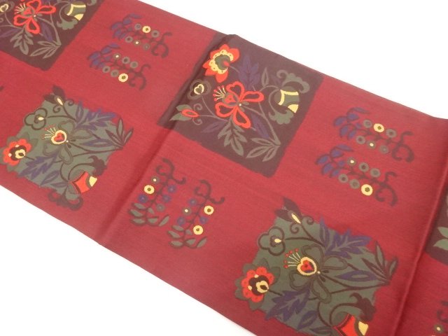 JAPANESE FUKURO OBI / WOVEN FLORAL SARASA