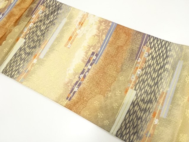 JAPANESE FUKURO OBI / WOVEN CLASSICAL PATTERN