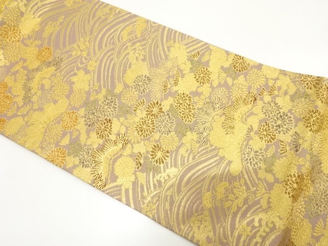JAPANESE FUKURO OBI / WOVEN ROUGH WAVE