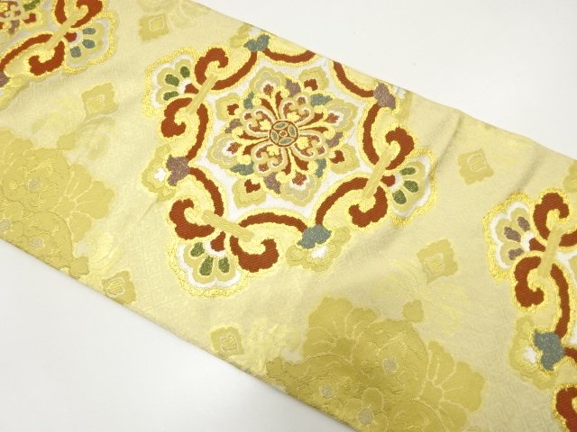 JAPANESE FUKURO OBI / WOVEN FLOWER CREST