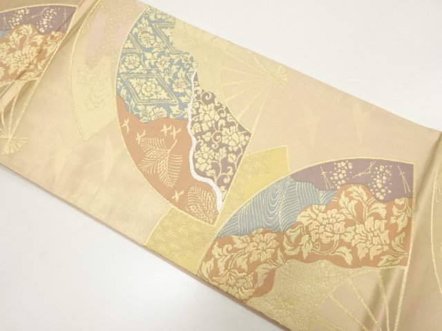 JAPANESE FUKURO OBI / WOVEN FLOWER CLASSICAL PATTERN