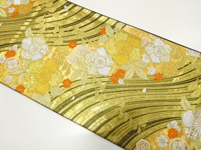 JAPANESE KIMONO / FUKURO OBI FOR FURISODE / WOVEN TSUJIGAHANA