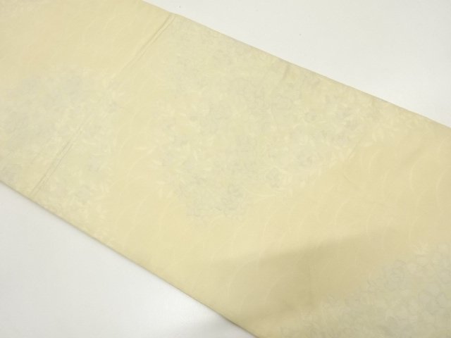 アンティーク　草花模様織り出し袋帯（材料）