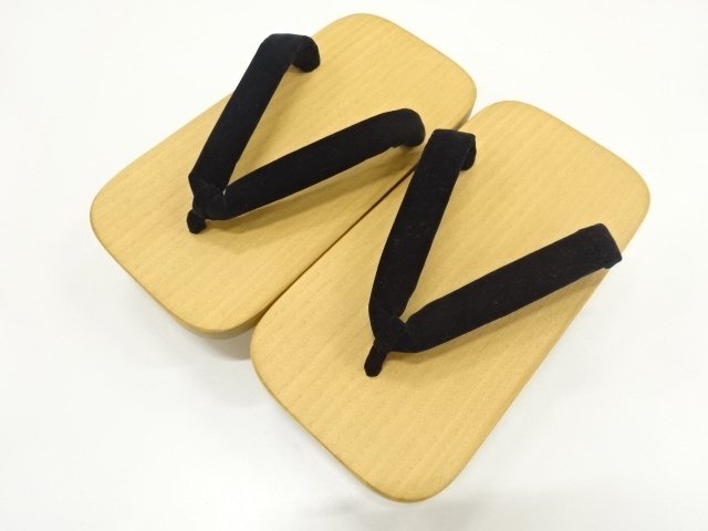 未使用品　鼻緒ビロード　男物桐下駄(24センチ)