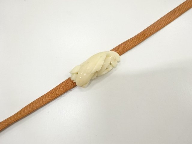 JAPANESE KIMONO / ANTIQUE CORAL OBIDOME (SASH CLIP)・ SET