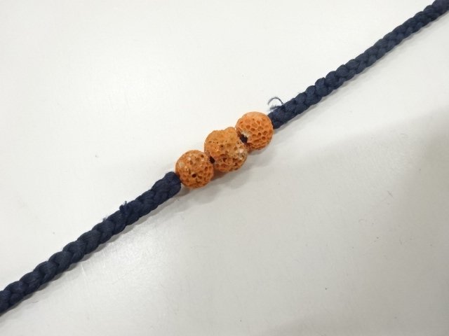 JAPANESE KIMONO / ANTIQUE CORAL OBIDOME (SASH CLIP)・ HAND-TIED OBIJIME