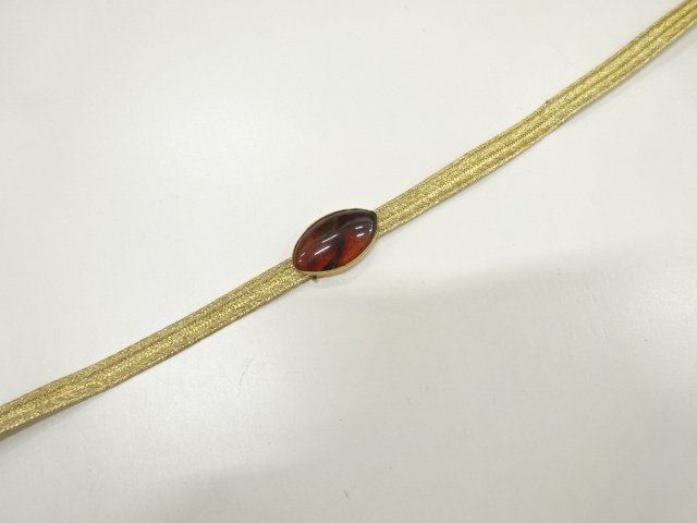 JAPANESE KIMONO / ANTIQUE AMBER OBIDOME (SASH CLIP)・ SET