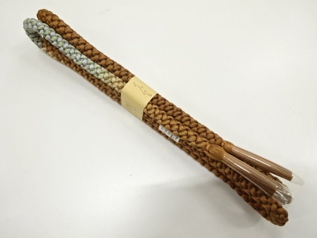JAPANESE KIMONO / UNUSED HAND-TIED OBIJIME