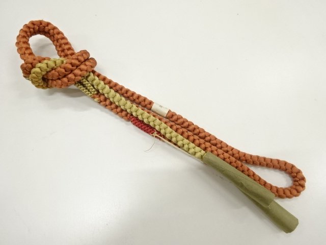 JAPANESE KIMONO / UNUSED HAND-TIED OBIJIME
