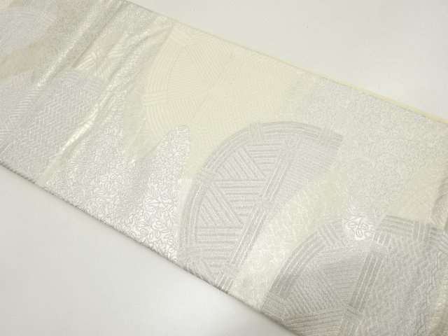 JAPANESE KIMONO / ANTIQUE FUKURO OBI / WOVEN FLORAL PATTERNS A BAMBOO 