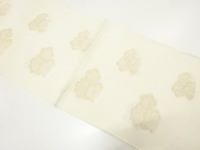 JAPANESE KIMONO / UNUSED GOLD THREAD OBIAGE