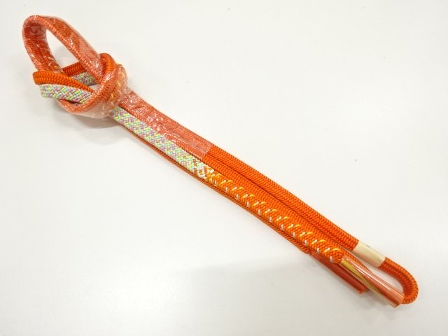 JAPANESE KIMONO / UNUSED HAND-TIED OBIJIME
