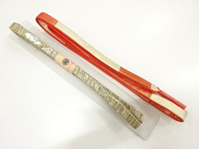 JAPANESE KIMONO / UNUSED OBIJIME / SAGANISHIKI 2-PIECE SET