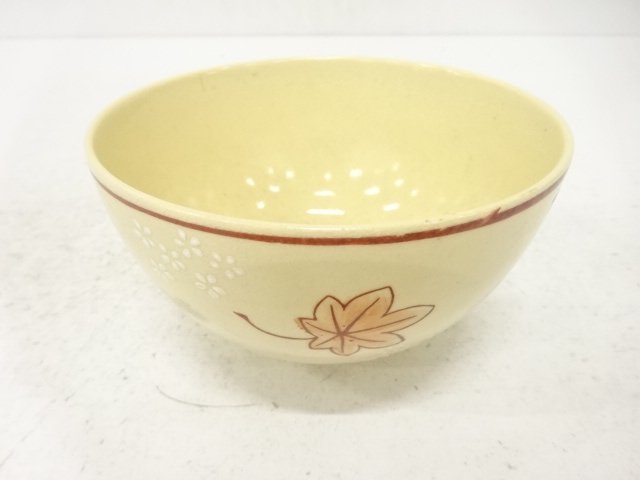 JAPANESE TEA CEREMONY / KYO WARE / TEA BOWL CHAWAN / IROE / ARTISAN WORK 