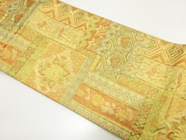 JAPANESE KIMONO / ANTIQUE SAGA NISHIKI FUKURO OBI (MATERIAL) / CLASSIC