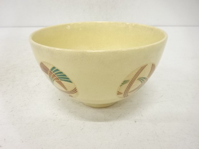 京焼　原平造　金彩色絵毬茶碗