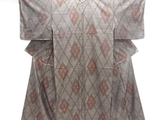 菱模様織り出し本場泥大島紬着物