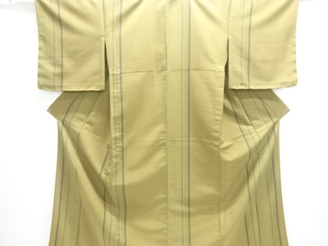 未使用品　縞模様単衣小紋着物