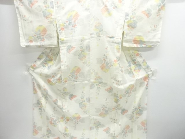 未使用品　桐模様織り出し夏着物