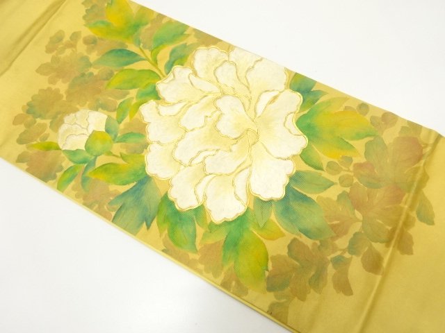 JAPANESE KIMONO / FUKURO OBI / EMBROIDERY / PEONY