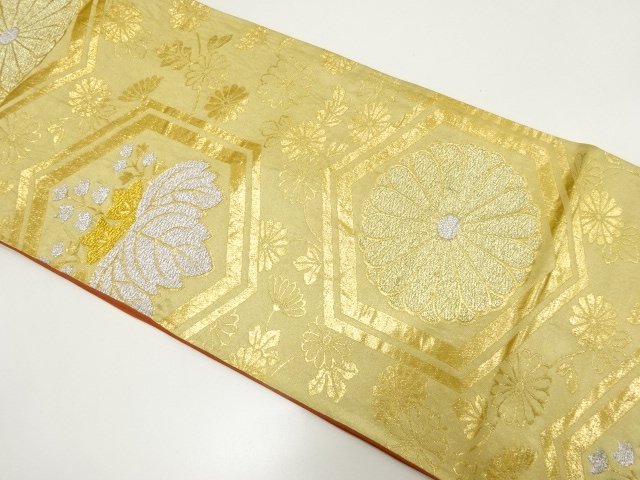 JAPANESE KIMONO / ANTIQUE FUKURO OBI / WOVEN PAULOWNIA