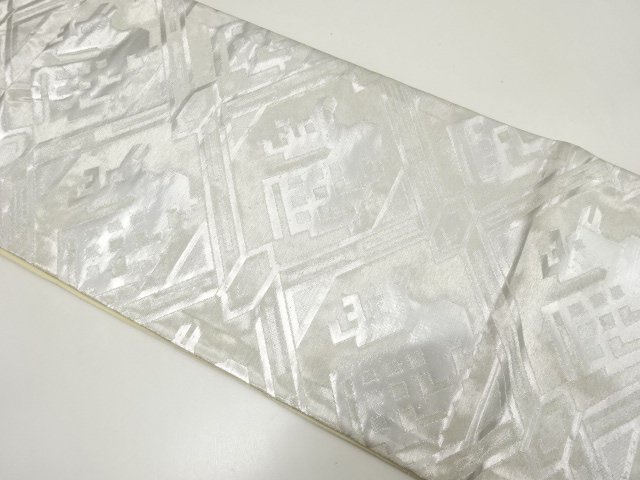 JAPANESE KIMONO / ANTIQUE FUKURO OBI / WOVEN ARISUGAWA PATTERN