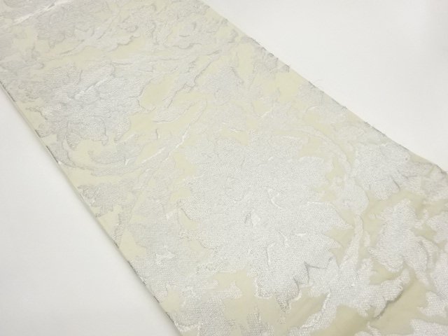 JAPANESE KIMONO / FUKURO OBI / WOVEN FLORAL ARABESQUE
