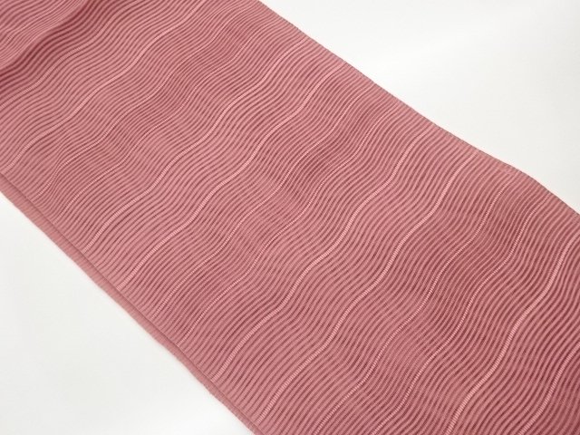 JAPANESE KIMONO / NAGOYA OBI FOR SUMMER / TSUZURE / WOVEN WAVY STRIPE 