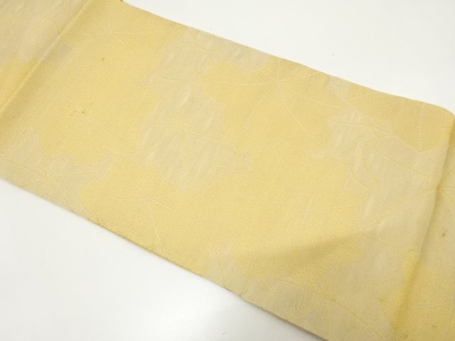 アンティーク　紗　楓模様織り出し全通袋帯（材料）