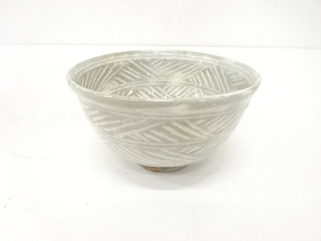 JAPANESE TEA CEREMONY / MISHIMA WARE / TEA BOWL CHAWAN / ARTISAN WORK 