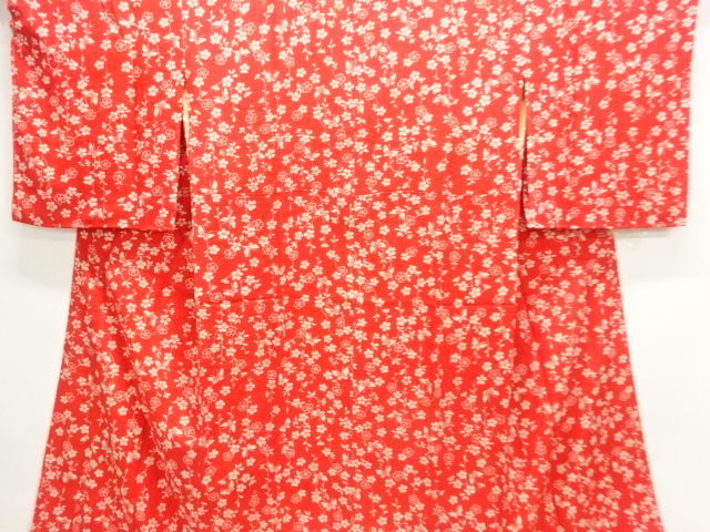 JAPANESE KIMONO / ANTIQUE JUBAN / SILK / KINSHA / SAKURA