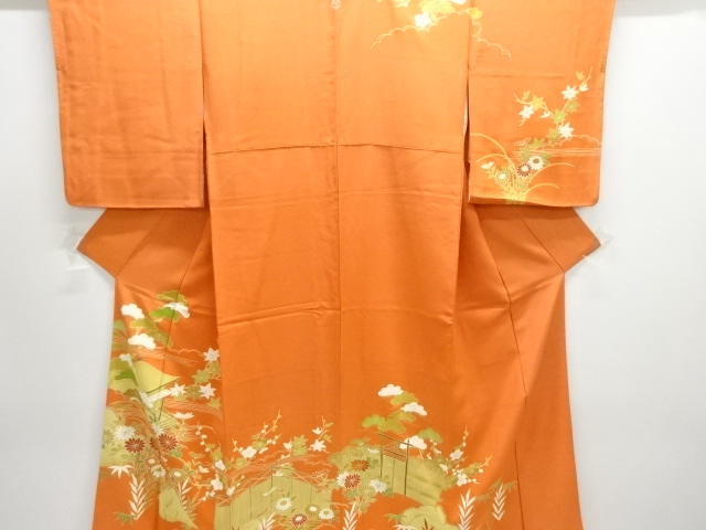 JAPANESE KIMONO / HOMONGI / FLORAL PLANTS