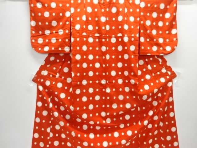 JAPANESE KIMONO / HITOE KIMONO FOR KIDS / SILK / TSUMUGI / WOVEN DOTS
