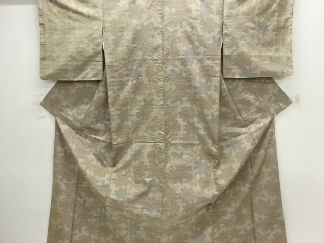 JAPANESE KIMONO / OSHIMA TSUMUGI / WOVEN FLOWER