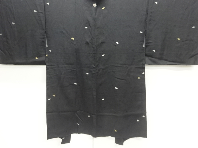 大正ロマン　花弁模様織出し一ツ紋羽織