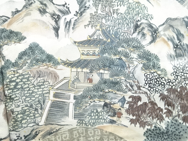 JAPANESE KIMONO / ANTIQUE MENS HAORI / SILK / PEOPLE IN THE PAST(LINING)