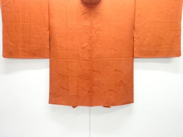 雲に草花模様織り出し羽織