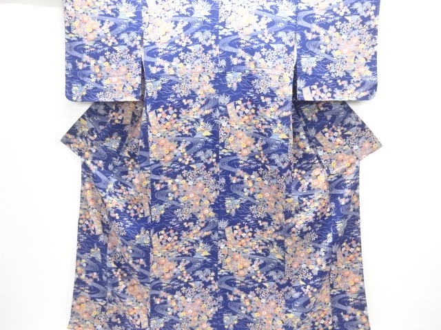 JAPANESE KIMONO / KOMON / UNUSED / FLORAL PLANTS