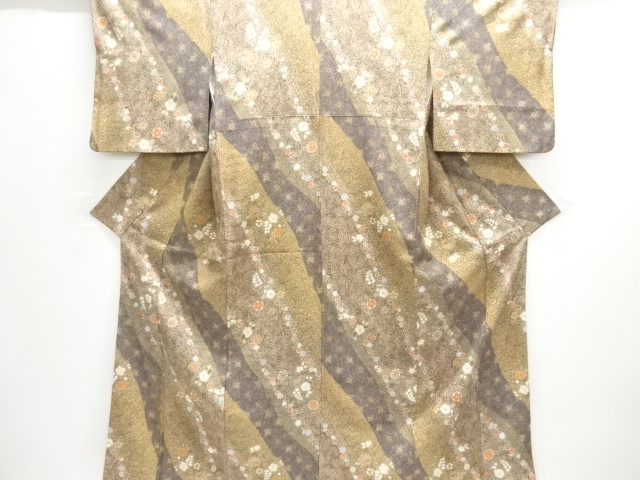 JAPANESE KIMONO / KOMON / DIAGONAL STRIPE