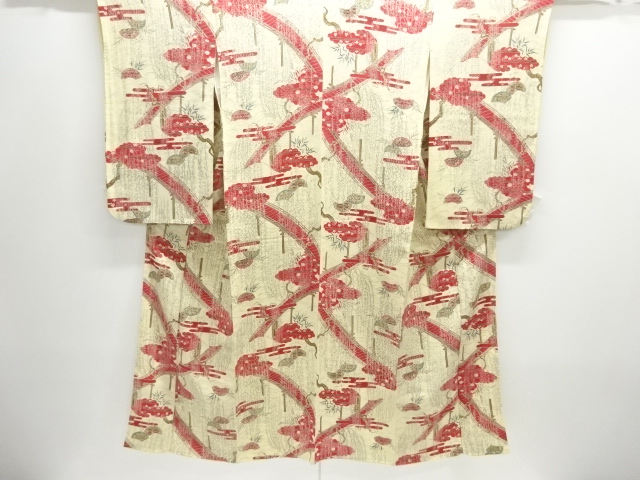 JAPANESE KIMONO / KOMON / CHIRIMEN / BRIDGE