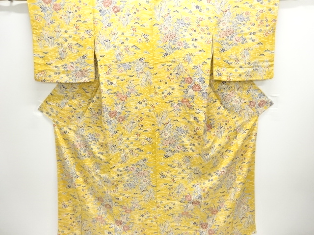 JAPANESE KIMONO / KOMON / FLORAL PLANTS