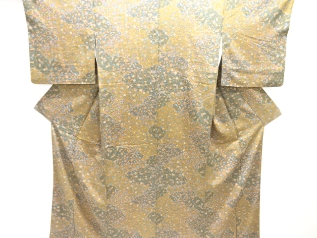 JAPANESE KIMONO / KOMON / FLORAL PLANTS