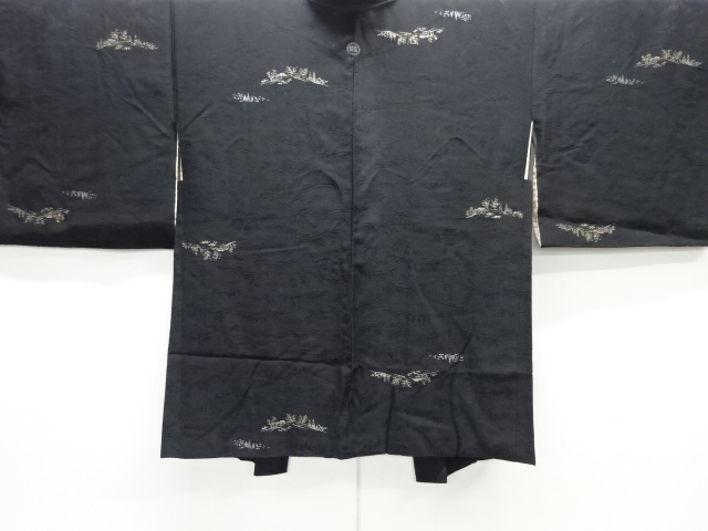 JAPANESE HAORI COAT / WOVEN TREE / ONE CREST 