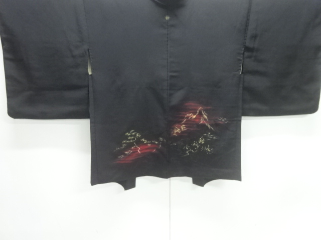 遠山に松模様織り出し一つ紋絵羽織