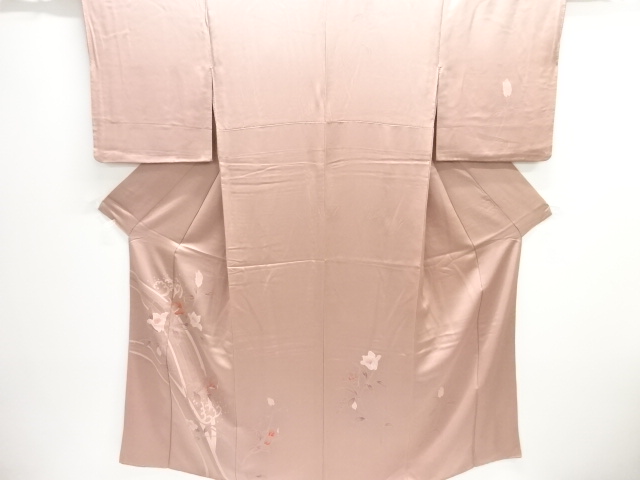 JAPANESE KIMONO / HOMONGI / SILK / STREAM & FLOWERS