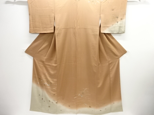 JAPANESE KIMONO / HOMONGI / SILK / EMBROIDERY / AUTUMN FLOWERS