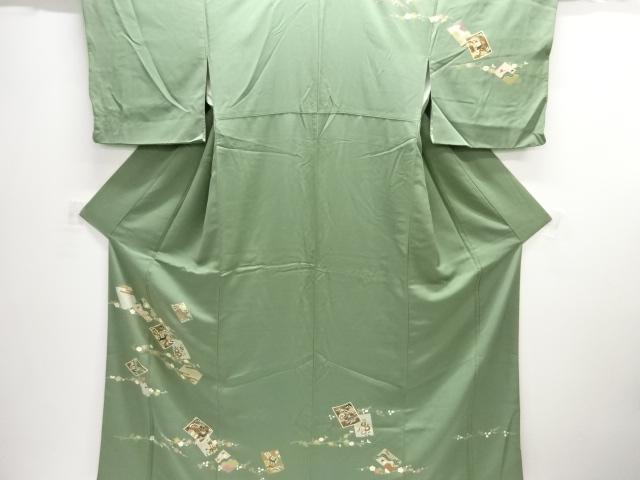 JAPANESE KIMONO / HOMONGI / SILK / EMBROIDERY / SHIKISHI & TREASURES
