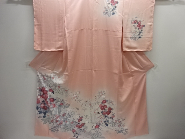 JAPANESE KIMONO / UNUSED HOMONGI / SILK / FLOWERS & BIRDS